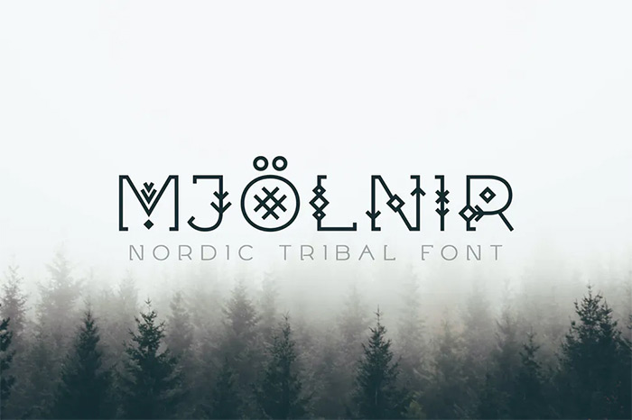 Mj&ouml;lnir - Nordic Tribal Font