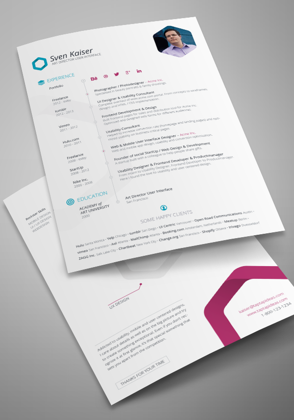 Free Hexagon Vita/Resume/CV Free Hexagon Vita/Resume/CV